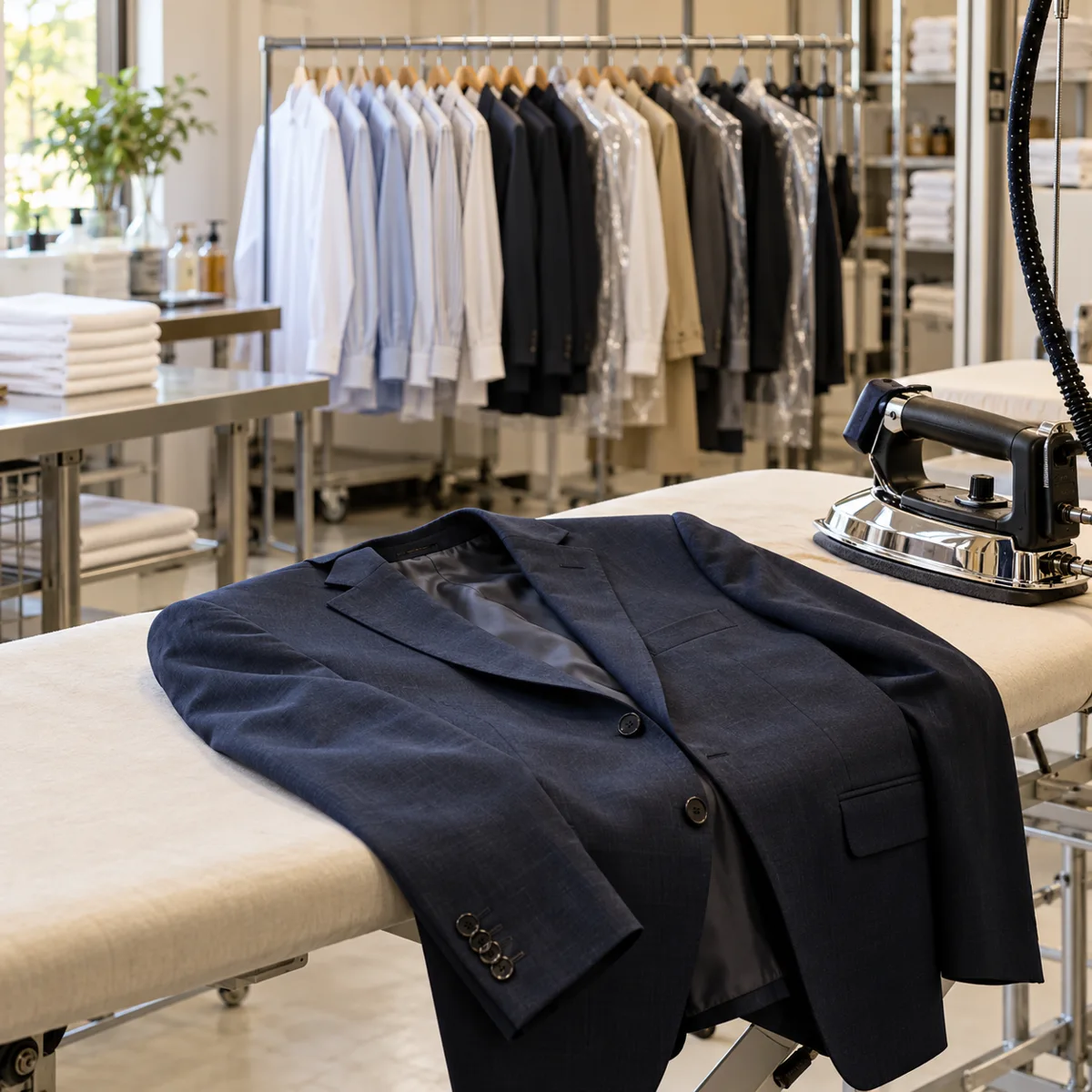 Dressbukse klargjort for behandling